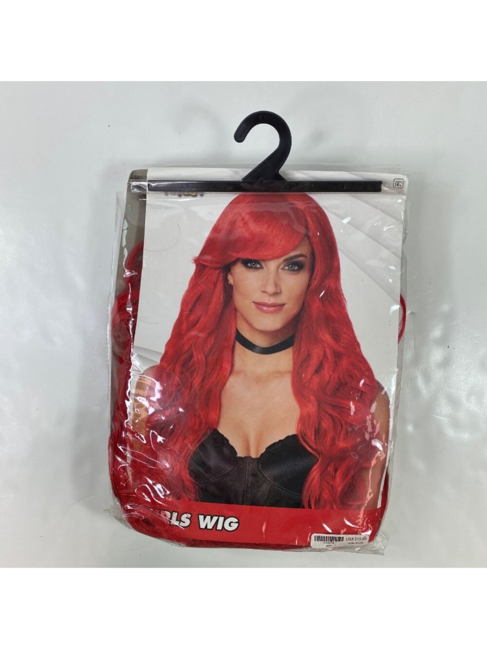 Long Red Curly Costume Wig With Bangs By Spirit Halloween For Adults